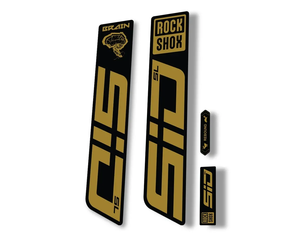 Rock Shox SID SL Brain 2021 Mountain Bike Cycling Decal Sticker Adhesive Gold - 1