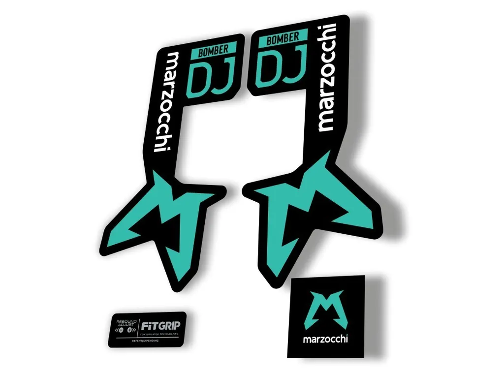 Marzocchi Bomber DJ 2025 Fork Suspension Sticker Decal Kit Adhesive Dolphin - 1
