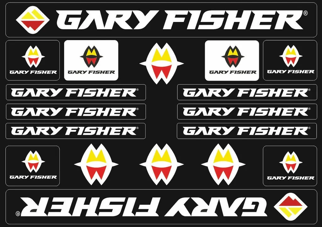 Bicycle Vinyl Frame Stickers – Compatible with GARY FISHER Bikes – White - 1