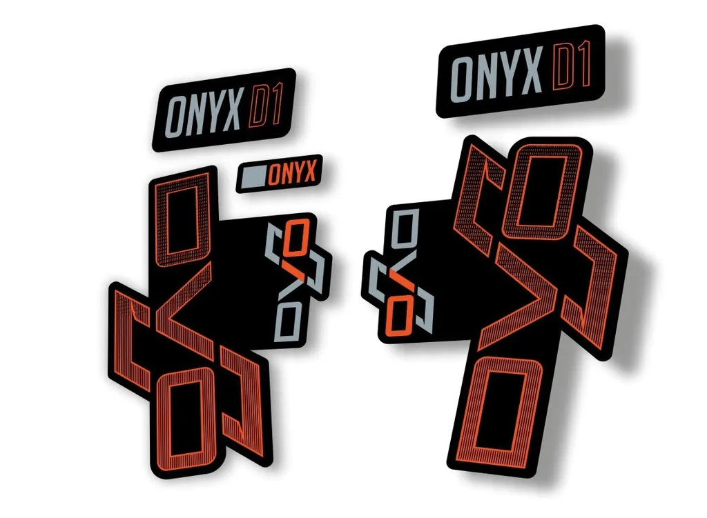 DVO Onyx D1 2022 Fork Suspension Sticker Factory Decal Adhesive Orange - 1