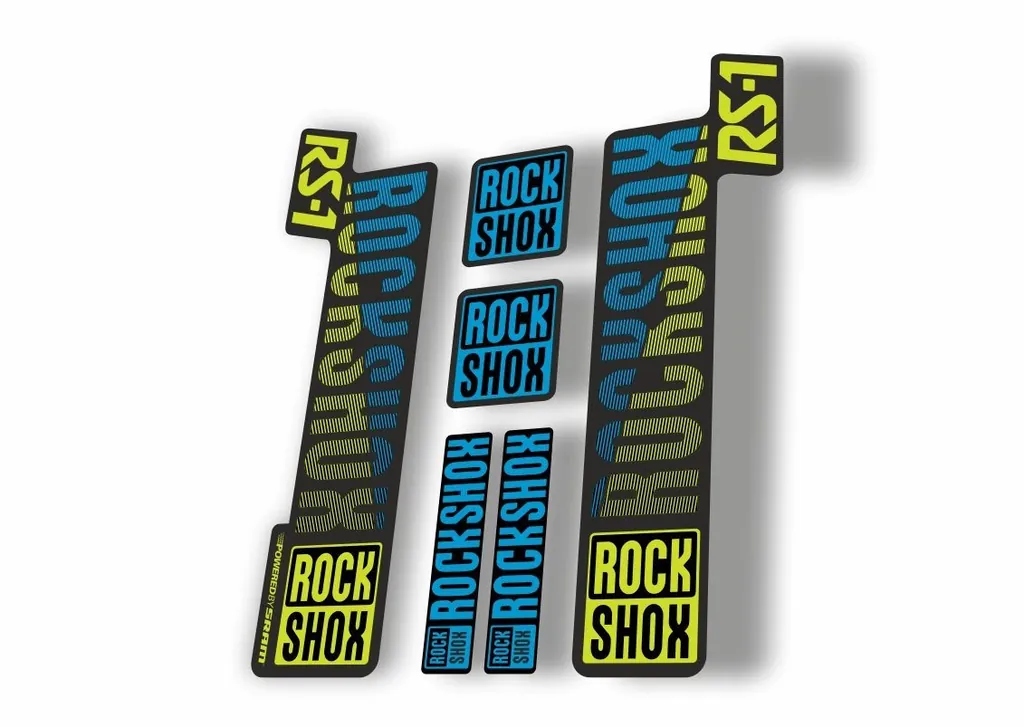 Rock Shox RS1 2018 Fork Decal Mountain Bike Cycling Sticker Adhesive Green Blue - 1