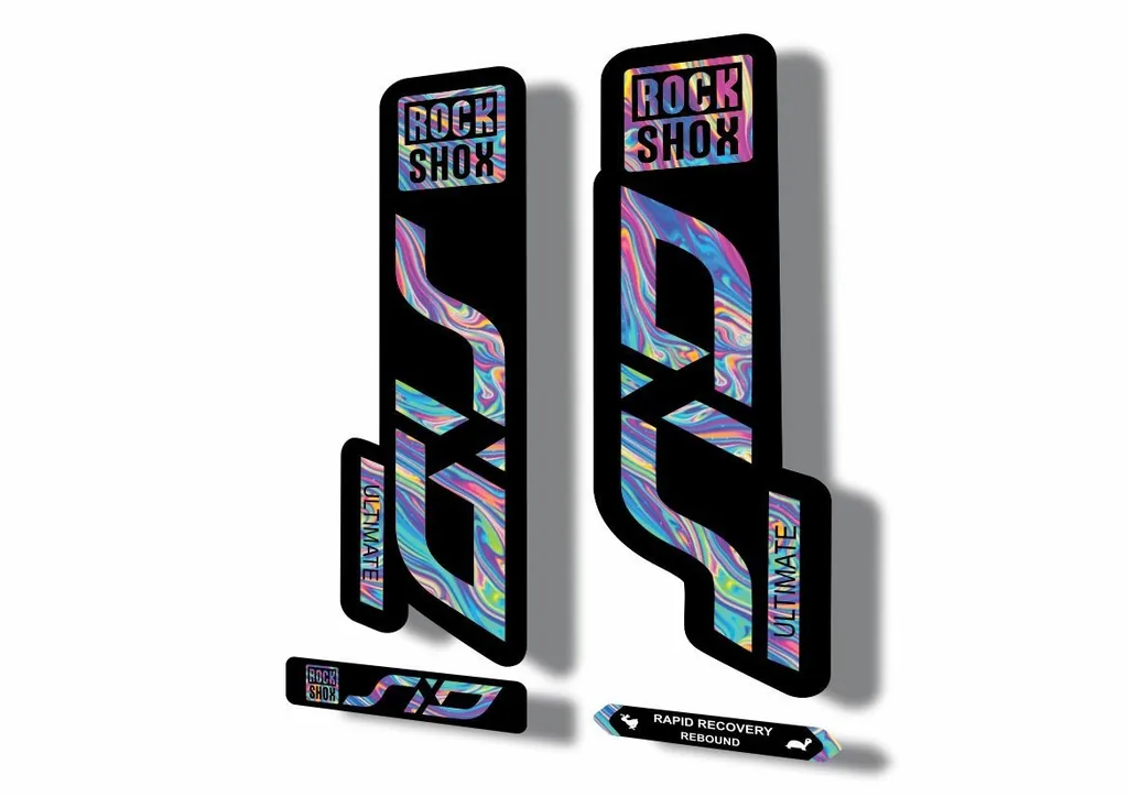 Rock Shox SID 2020 ULTIMATE Mountain Bike Cycling Decal Sticker Oil Slick 1 - 1