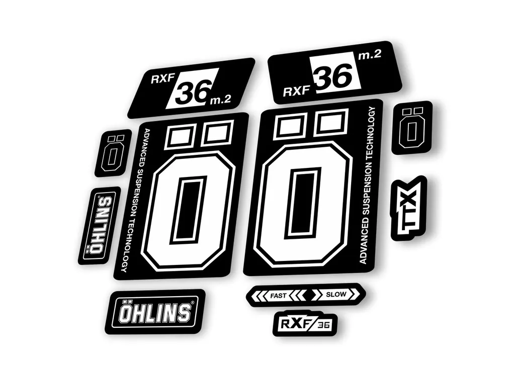 Ohlins RXF 36 M.2 2022 Fork Decal Mountain Bike Cycling Sticker Adhesive White - 1