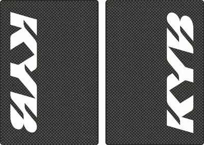 KYB Motocross Upper Fork Decal Stickers Graphic Set Adhesive Carbon - 1