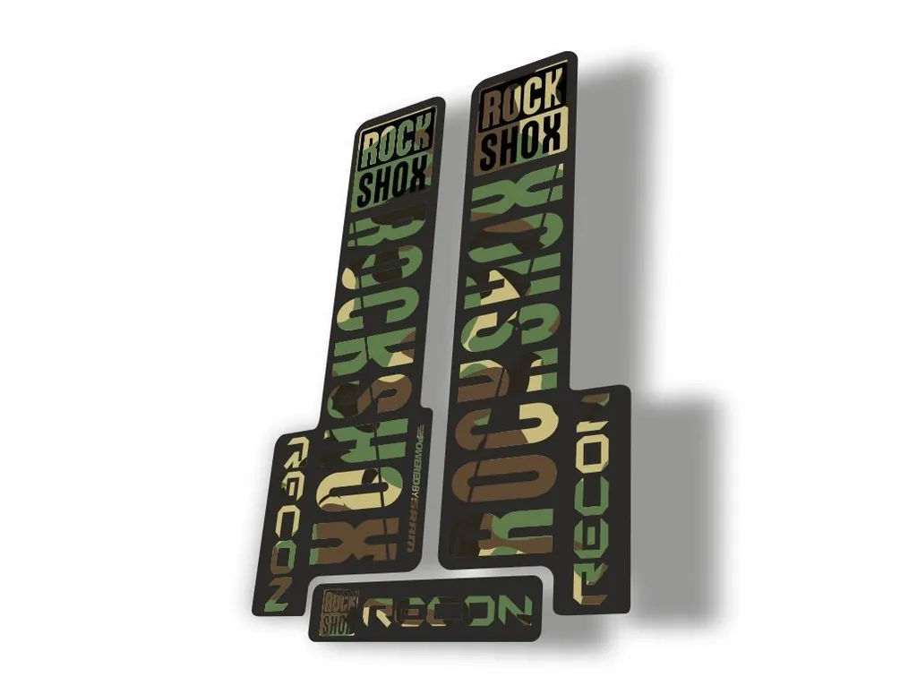 Rock Shox RECON 2018 Mountain Bike Cycling Decal Kit Sticker Adhesive Camo - 1