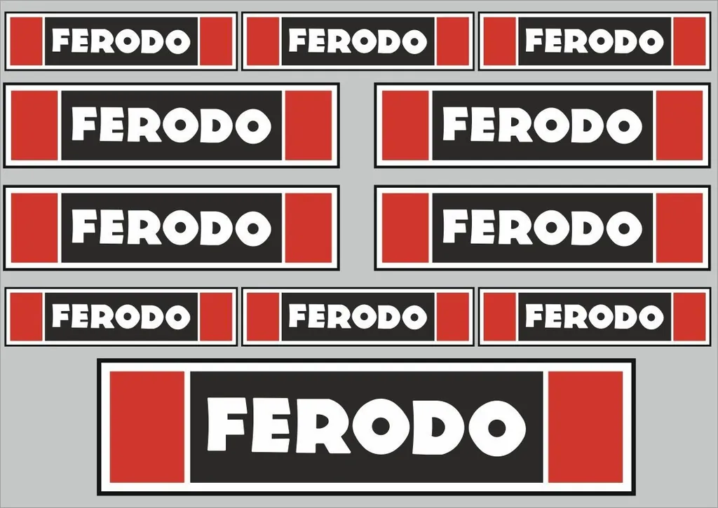 FERODO Decal Set Quality Sticker Vinyl Graphic Logo Adhesive Kit 11 Pcs - 1