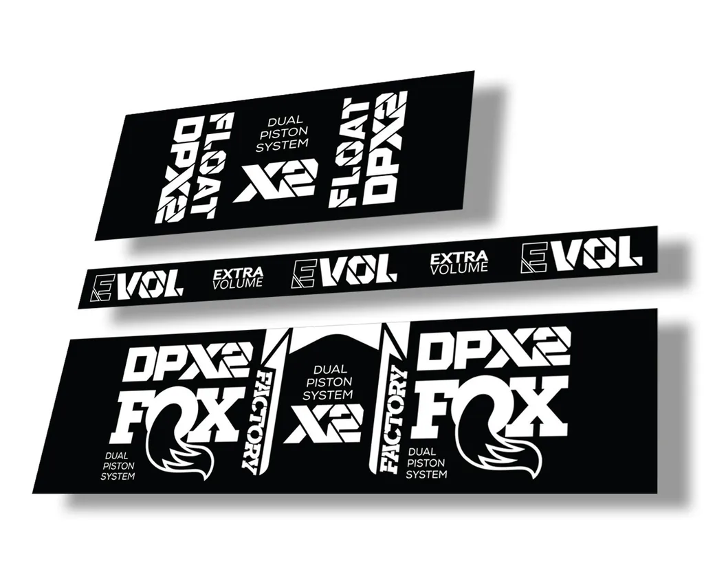 FOX Float DPX2 2021 Factory Rear Shock Suspension Sticker Decal Kit White - 1