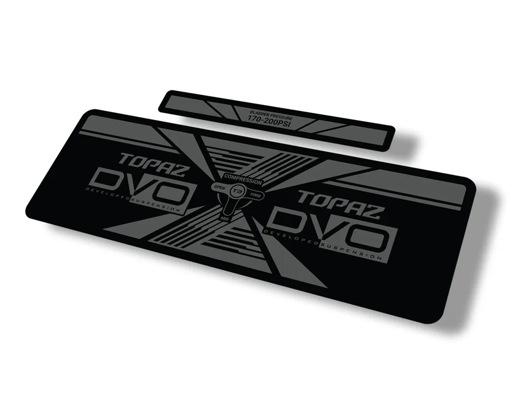 DVO 2020 Topaz AM Rear Shock Suspension Sticker Factory Decal Adhesive Gray - 1