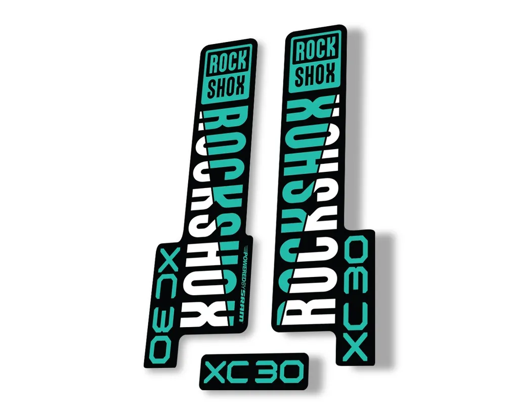 Rock Shox XC 30 2020 Fork Decal Mountain Bike Cycling Sticker Adhesive Dolphin - 1