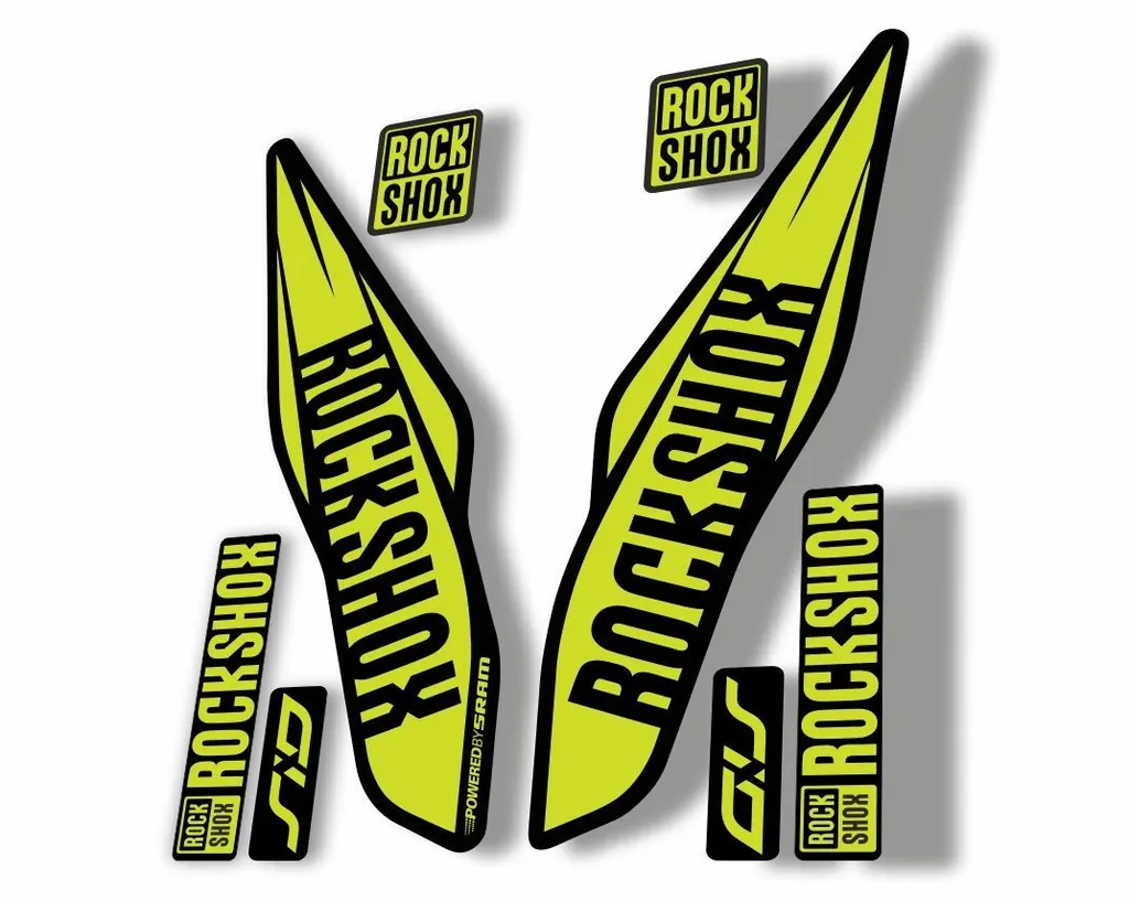 Rock Shox SID 2017 Mountain Bike Cycling Fork Decal Sticker Adhesive Lime Green - 1