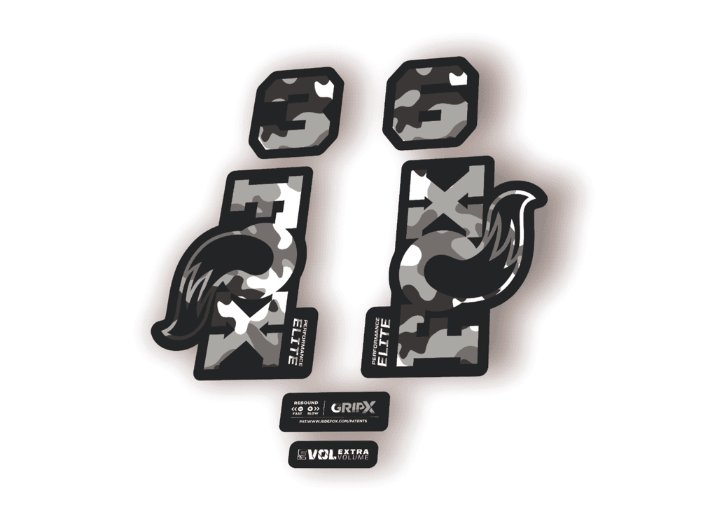 FOX 36 Elite Performance 2026 Fork Factory Decal Sticker Adhesive White Camo - 1