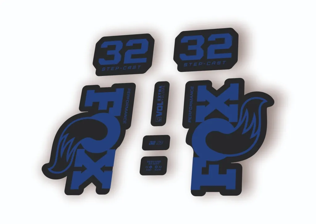 Fox 32 Step Cast Performance 2025 Fork Factory Decal Sticker Adhesive Dark Blue - 1