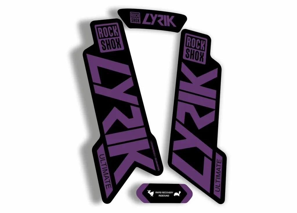 Rock Shox Lyrik Ultimate 2020 Fork Decal Bike Cycling Sticker Purple - 1