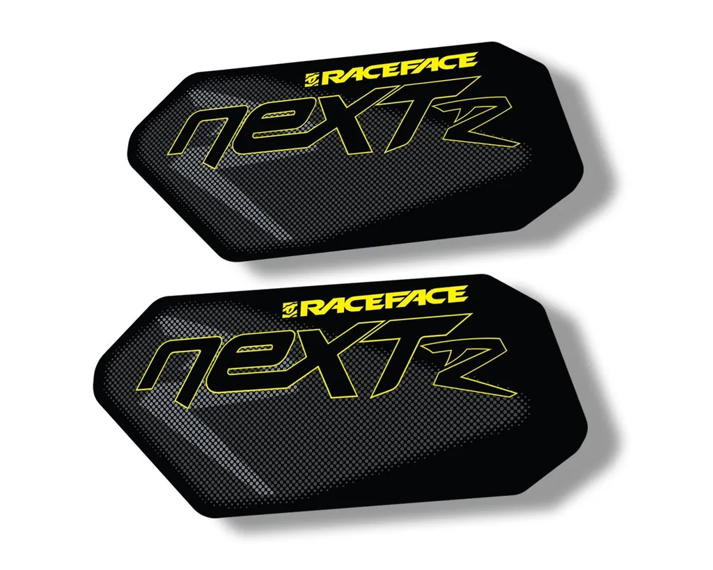 Race Face Next R Crank Decals Set Sticker Mountain Bike Adhesive Yellow 2Pcs - 1