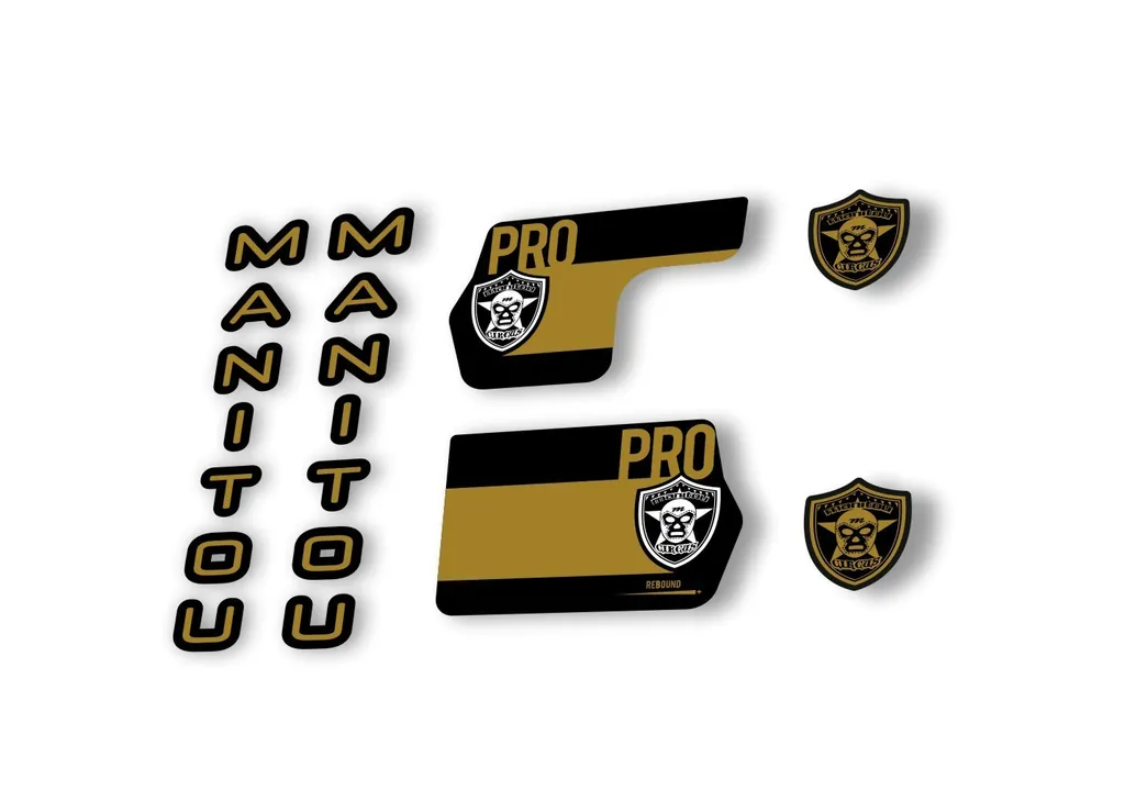 Manitou Circus Pro 2020 Fork Suspension Decal Kit Sticker Set Gold - 1