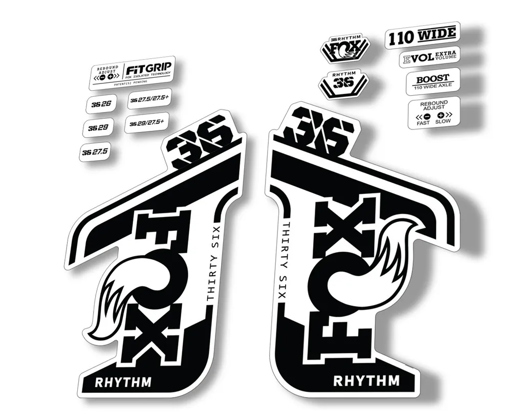 FOX 36 RHYTHM 2021 Forks Suspension Factory Decal Sticker Adhesive Black - 1