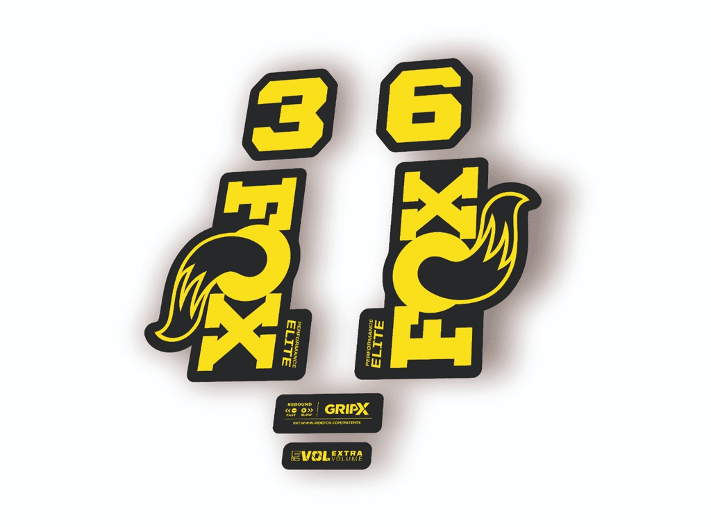 FOX 36 Elite Performance 2026 Fork Factory Decal Sticker Adhesive Yellow - 1