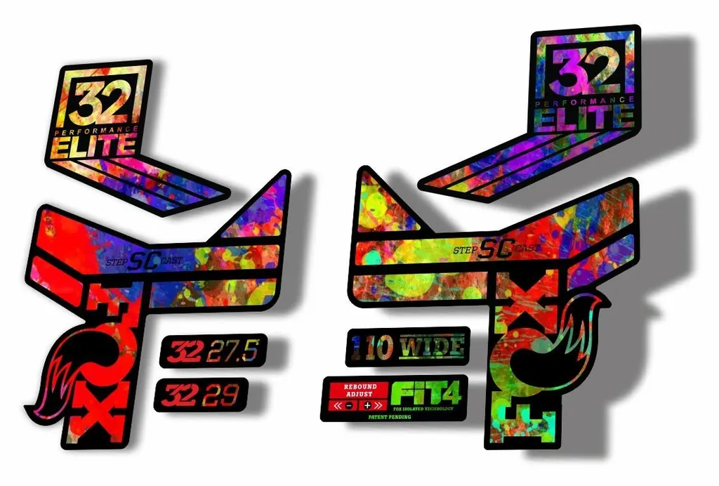 FOX 32 Step Cast SC EP Fork Suspension Factory Decal Sticker Adhesiv Oil Slick - 1