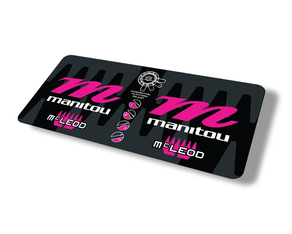 Manitou Mcleod 2015 Rear Shock Suspension Factory Sticker Decal Pink - 1