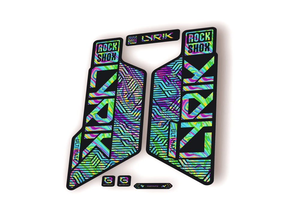 Rock Shox LYRIK ULTIMATE 2025 Flight Attendant Bike Decal Sticker Oil Slick 1 - 1