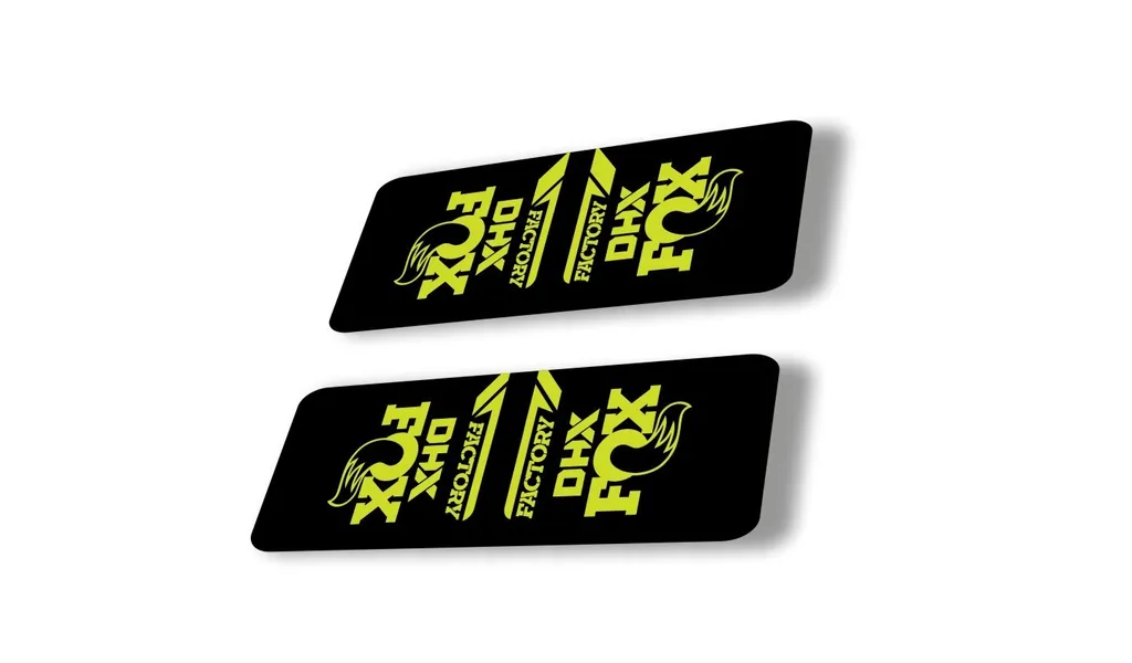 FOX DHX 2022 Factory Rear Shock Suspension Sticker Decal Adhesive Lime Green - 1