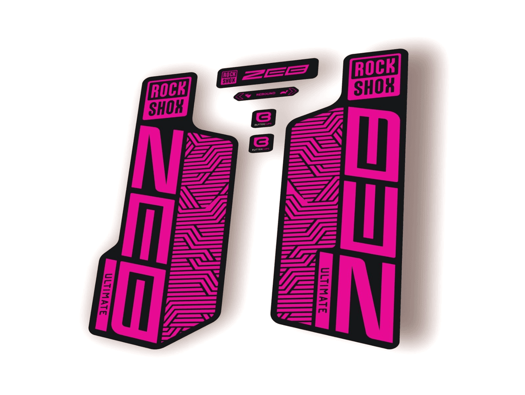 Rock Shox ZEB ULTIMATE 2024 Flight Attendant Bike Cycling Decal Sticker Pink - 1